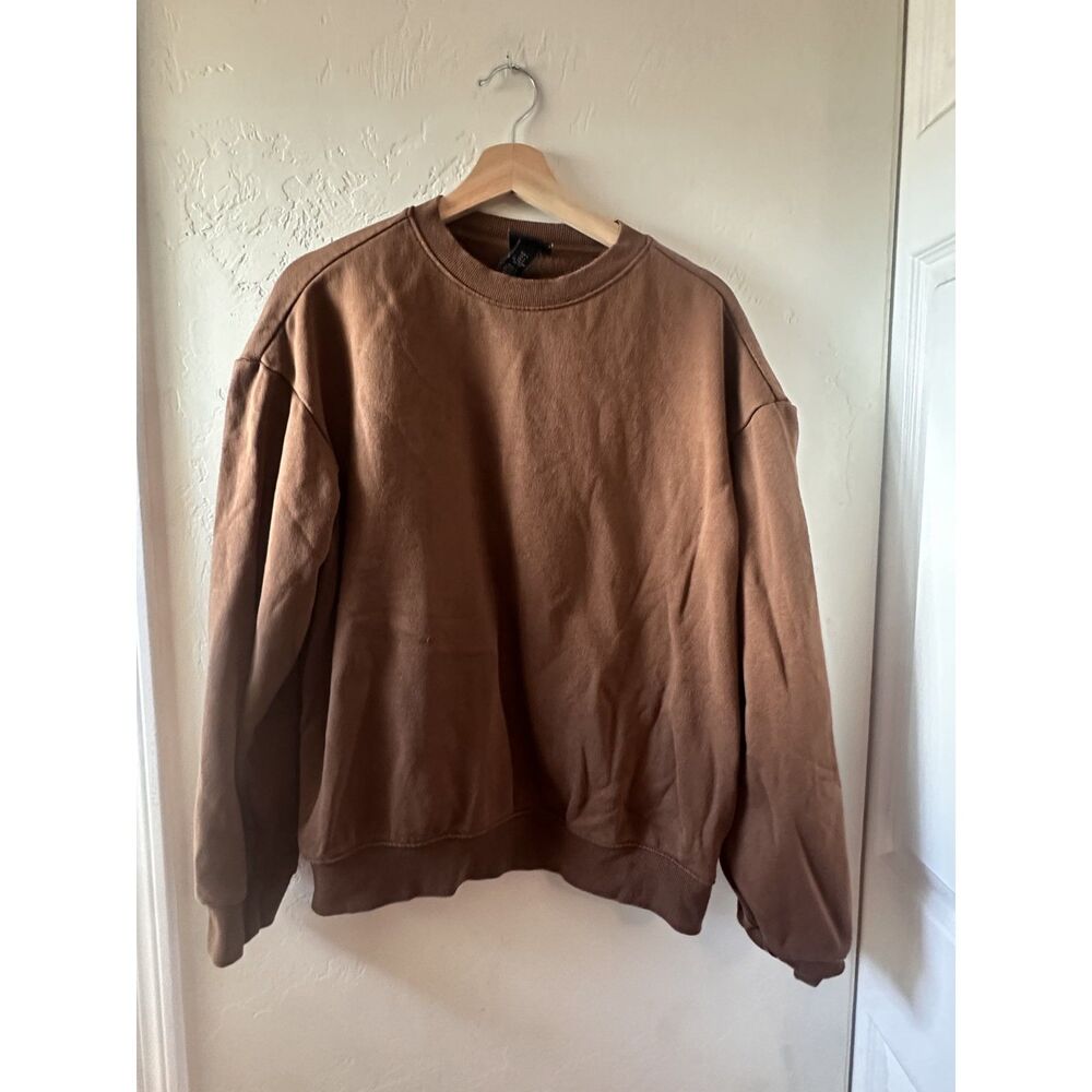 H&M Relaxed Crewneck Brown Shirt